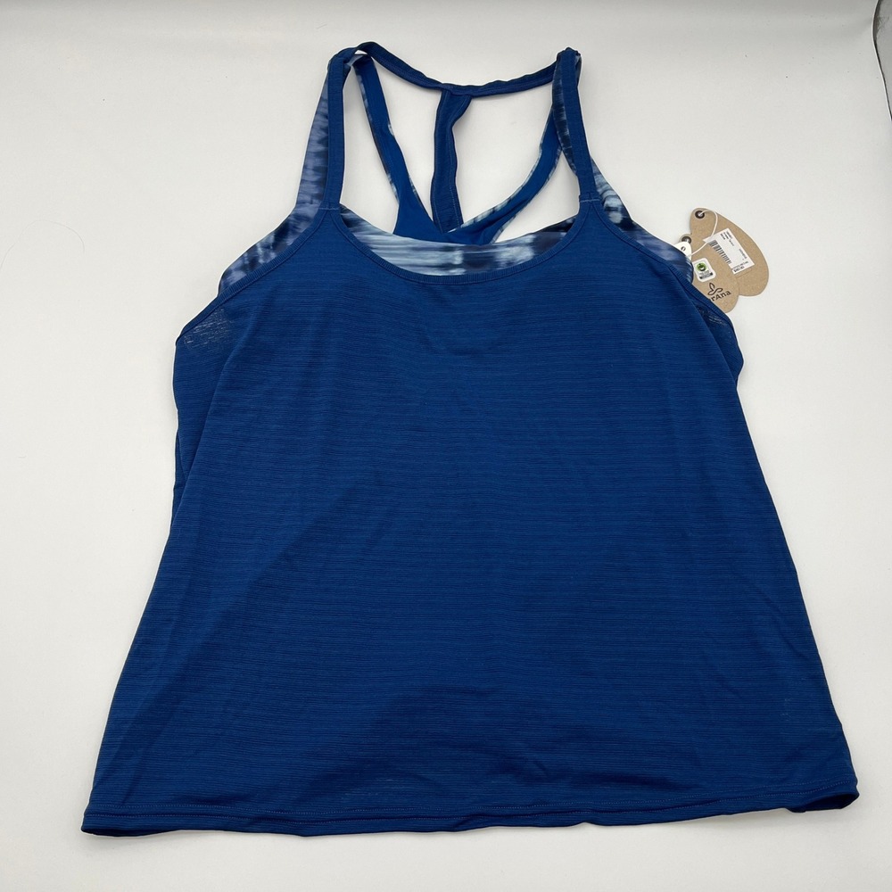 Prana Tankini Womens S Blue Amarey Tankini 1954301 Strappy Active Swim Top NWT
